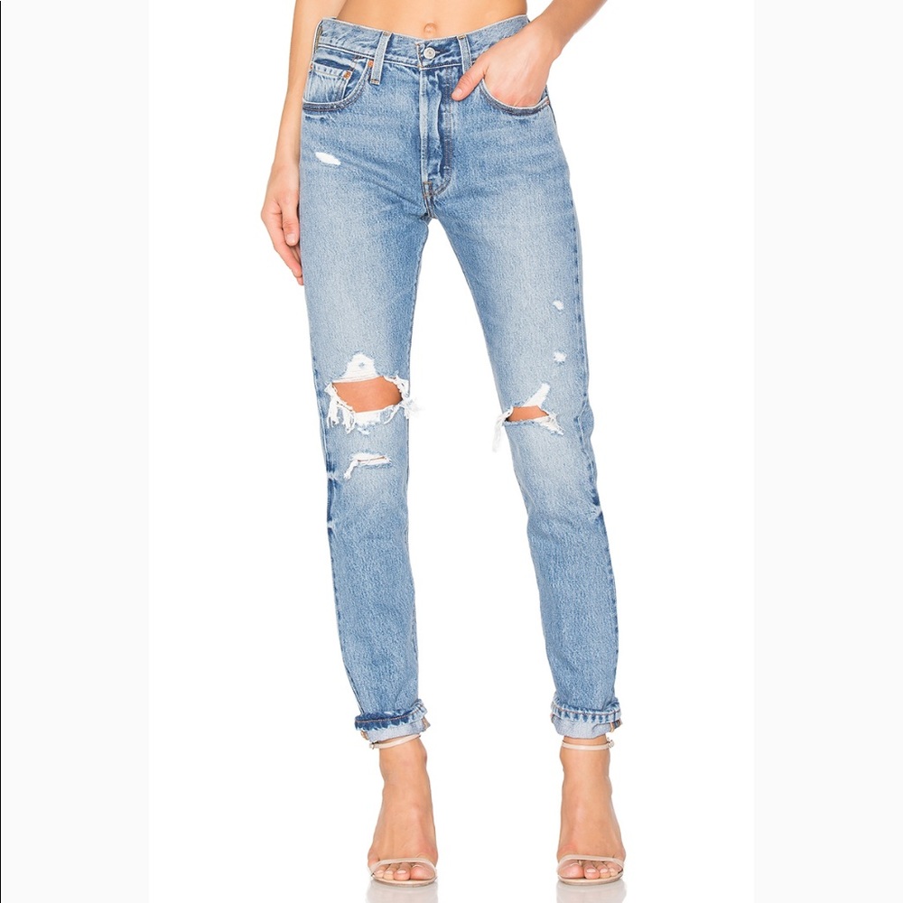 REVOLVE Levi’s Distressed Boyfriend Jeans